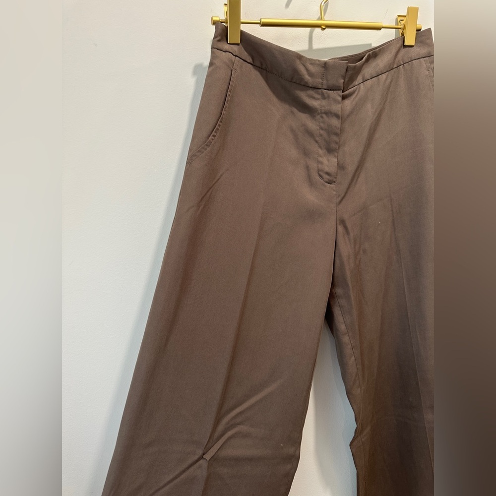 BCBGMaxAzria womans Chocolate soft wide leg pants trousers size 2 NWT - Picture 3 of 14